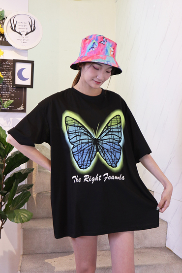 高質感立體刺繡蝴蝶蕾絲網子亮片造型上衣